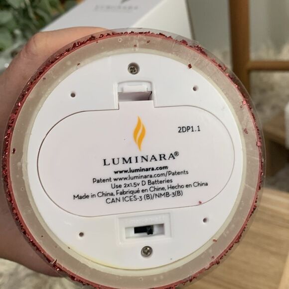 Luminara Red Glitter 5” Red Pillar
Flameless Indoor Candle With Remote - Picture 8 of 16